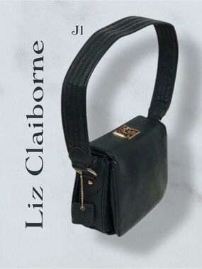 LIZ CLAIBORNE Forest Green Box Bag NEW